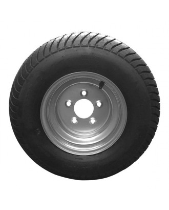 Only1* 20.5x8.0-10 6ply Bias Trailer Tires on 5 Lug Silver Rim Wheels P825